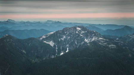 Beautiful canadian nature full of mountains, forests and lakes around Vancouver cityの写真素材