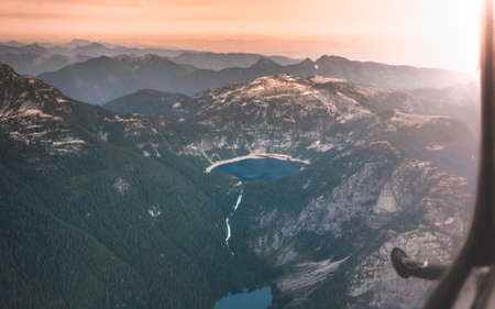 Beautiful canadian nature full of mountains, forests and lakes around Vancouver cityの写真素材
