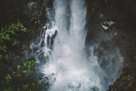 Elk Falls Provincial Park and Protected Area on Vancouver Island in Canadaの写真素材