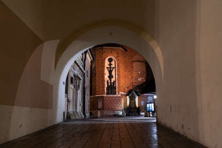 Rear view on Saint Mary Basilica in Cracow, Old Townのeditorial素材
