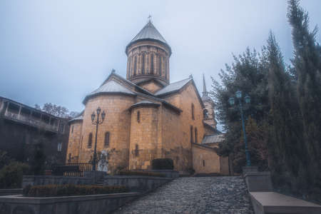Church building against the blue skyの写真素材