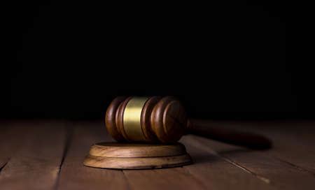 judge on the wooden background