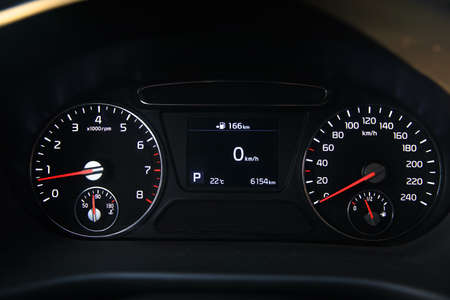 Car instrument panel or speedometer
