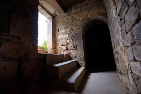dark old stone in building background
