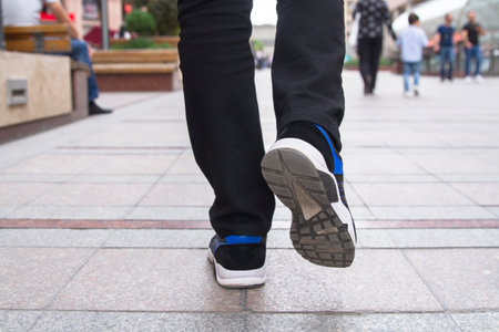 man walking in the street
