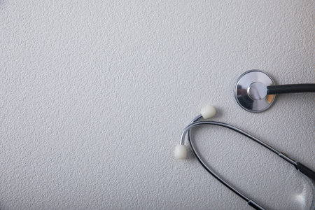 stethoscope on white background. Medical concept.の写真素材