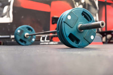 Steel dumbbells on the gym.の写真素材