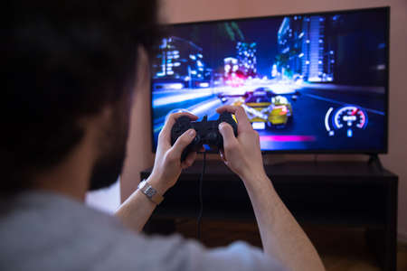 gaming game play tv fun gamer gamepad guy controller video