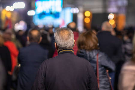 a group of people at a concert or gatheringの写真素材