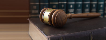 Judge's gavel on a book. Legislationの写真素材