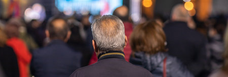 a group of people at a concert or gathering