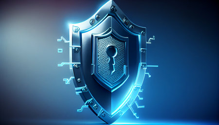 Business in internet cyber security concept. Generative AI illustrationの素材