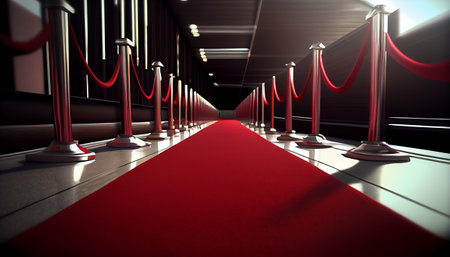 Red carpet.3d. Generative AI illustratorの素材