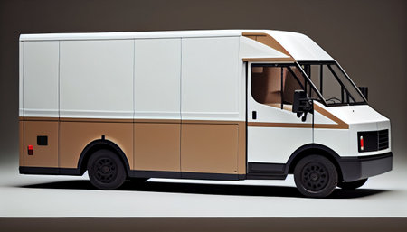 Truck with boxes. Generative AI illustratorの素材