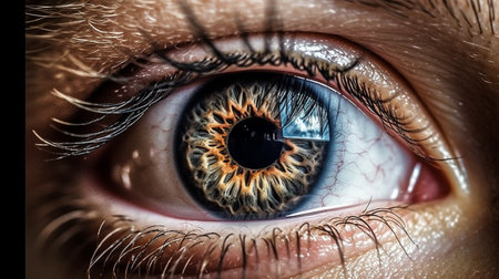human eye close up. Generative AI Illustrationの素材