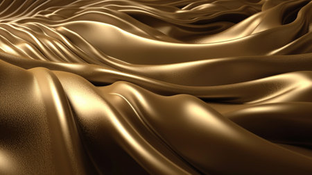 Golden fabric as a background. Generative AI illustratorの素材