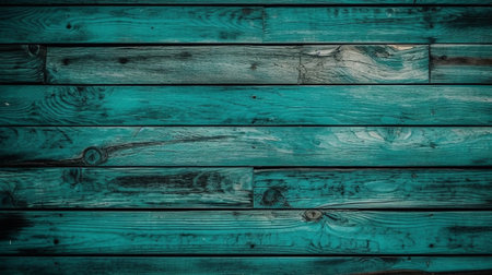 Wooden boards painted blue. Generative AI Illustrationの素材