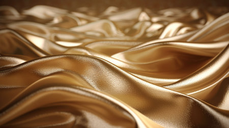 Golden fabric as a background. Generative AI illustratorの素材