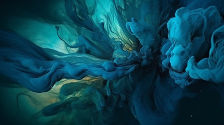 Splash of blue liquid. Generative AI illustratorの素材