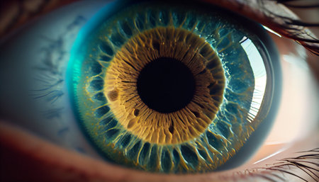 human eye close up. Generative AI Illustrationの素材