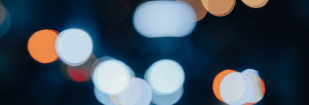 Bokeh in the night city as backgroundの写真素材