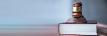 judge on book on table