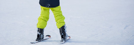 People participating in the mass ski raceの写真素材