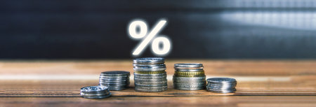 Interest rate up fed chart mortgage businessの写真素材
