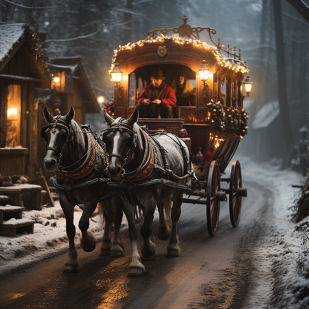 Carriage on New Year's Dayの素材