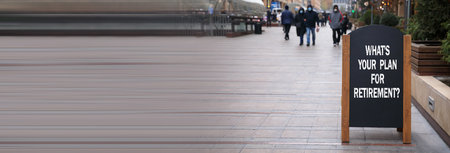 What's your plan for retirement on boardの写真素材