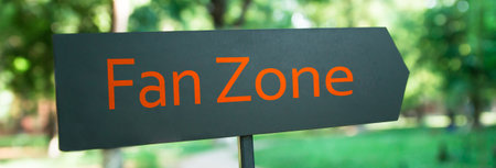 fan zone world in parkの写真素材