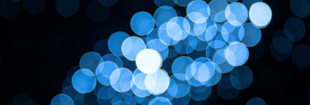 blue bokeh abstract light backgroundsの写真素材