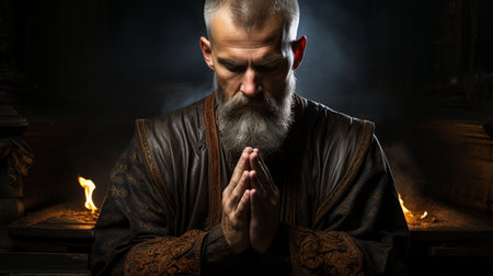 A praying manの素材