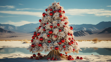 Christmas tree in the desertの素材