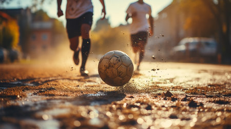 The aesthetics of backyard soccer, mud, ballの素材