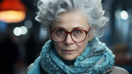 Concerned Senior Woman, Facial Expressionの素材