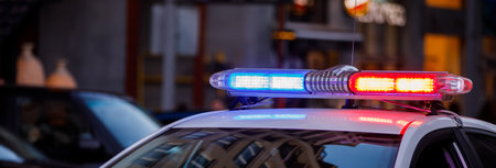 A police car outdoors