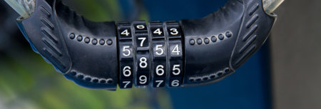 Close up of security code numbers.の写真素材