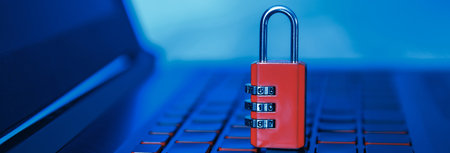 red lock on computer keyboard