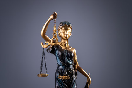 Justice blindfolded lady holding scales
