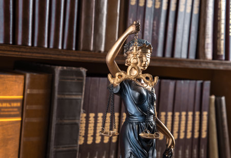 Lady Justice with balance scales, Legal Concept