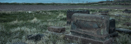 Mountainous Memories: Exploring Ancient Cemeteriesの写真素材