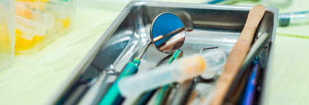 Dentist's medical instruments, stock photoの写真素材