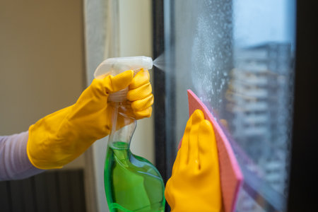 A Housewife Cleaning the Window: A Symbol of Freshness and Cleanliness