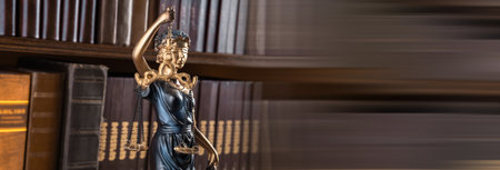 Lady Justice with balance scales, Legal Concept