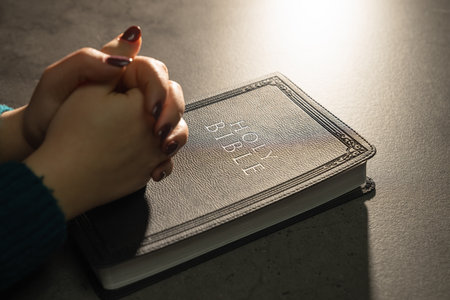 A believer prays to God, a moment with God.