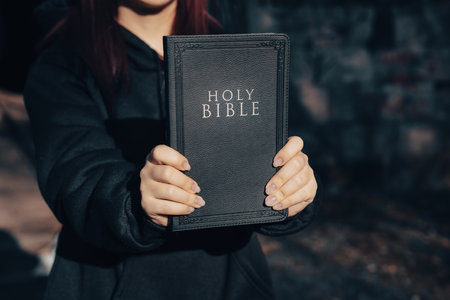 Girl holding a Bible, Christian life, choose life