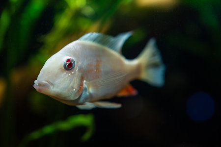 Small Fish Swimming in Aquarium Water
