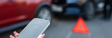Car accident, woman calls insurance company