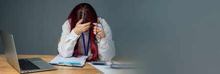 Tired Office Business Worker â Fatigue Conceptの写真素材